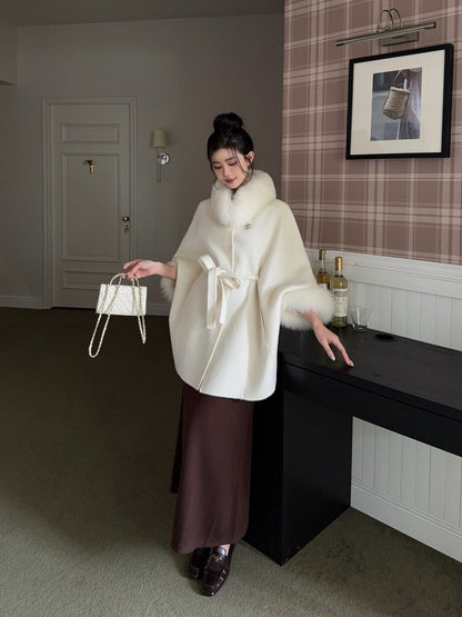 Chan NEW Woolen  cape coat