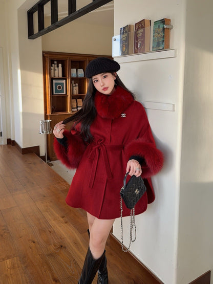 Chan NEW Woolen  cape coat