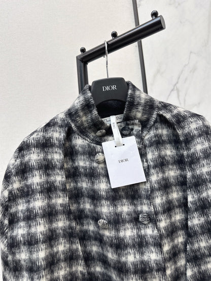 CD NEW plaid shawl cape coat