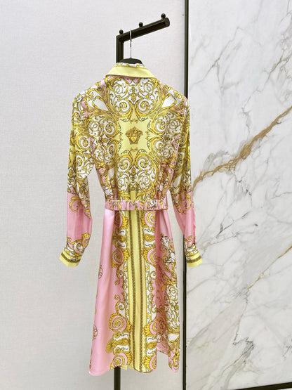 Vers NEW Printed silk dress