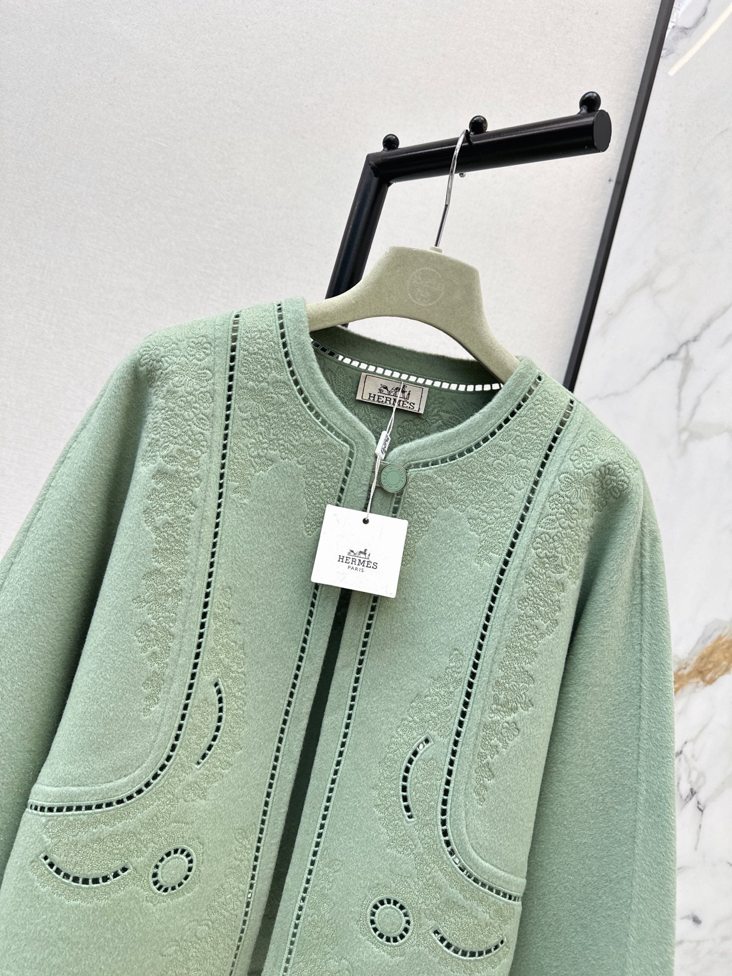 Herm NEW Embroidered cashmere jacket