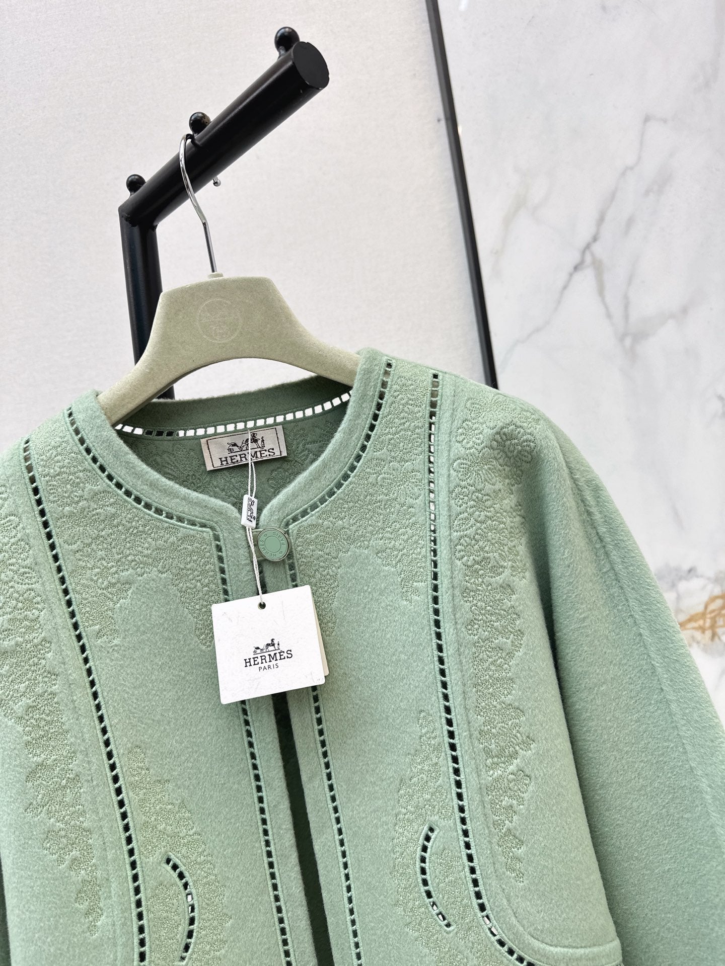 Herm NEW Embroidered cashmere jacket