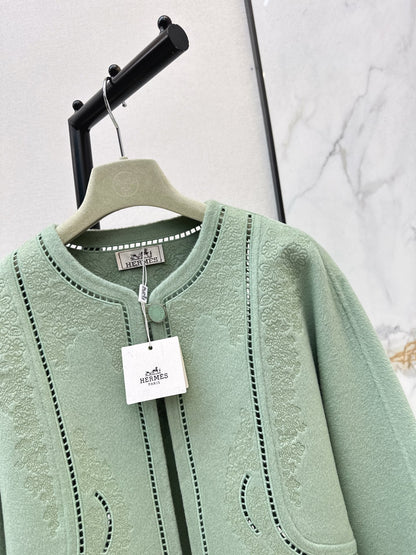 Herm NEW Embroidered cashmere jacket