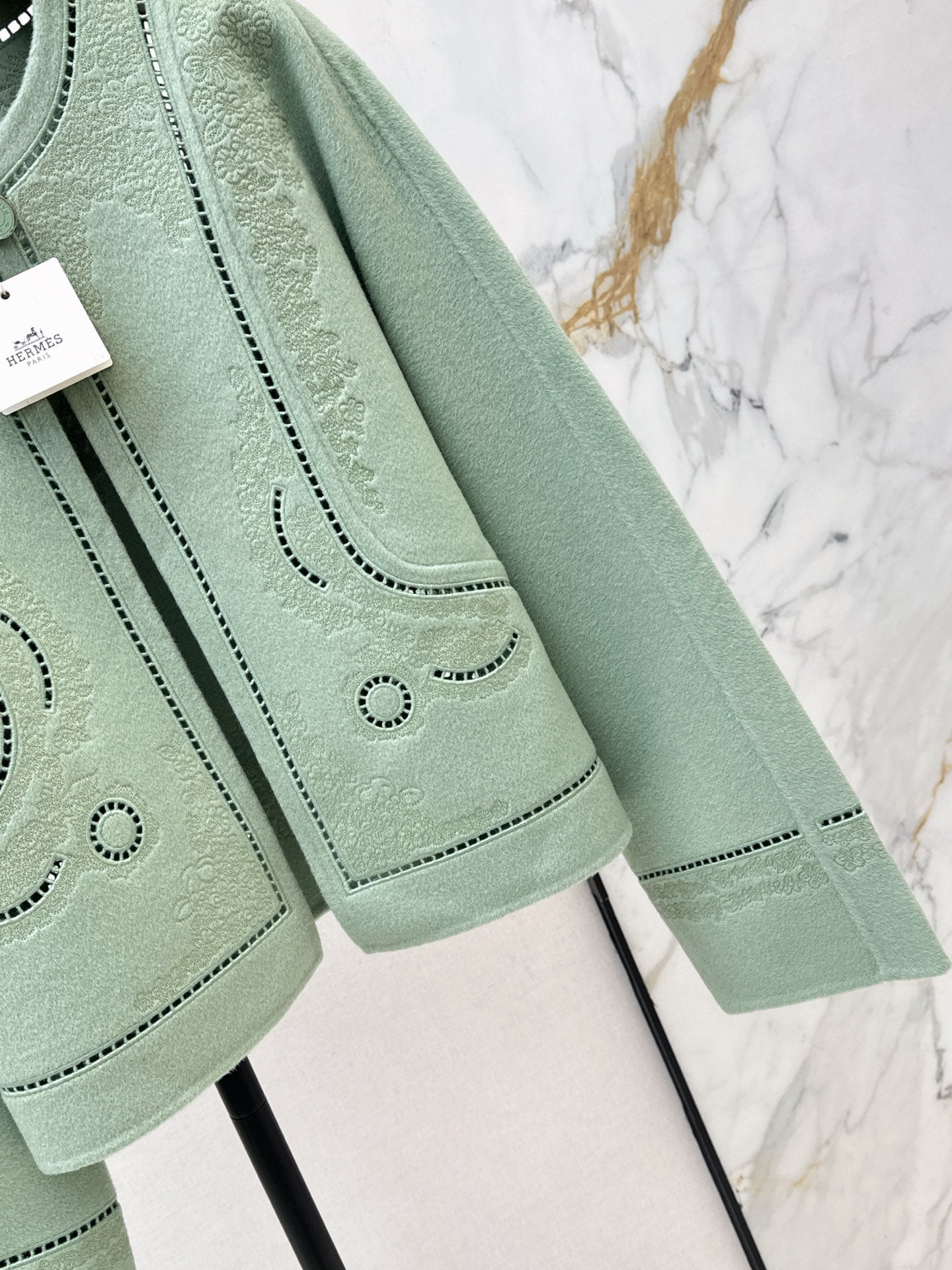 Herm NEW Embroidered cashmere jacket
