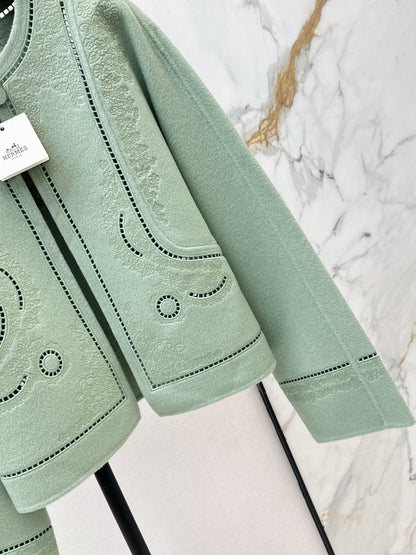 Herm NEW Embroidered cashmere jacket