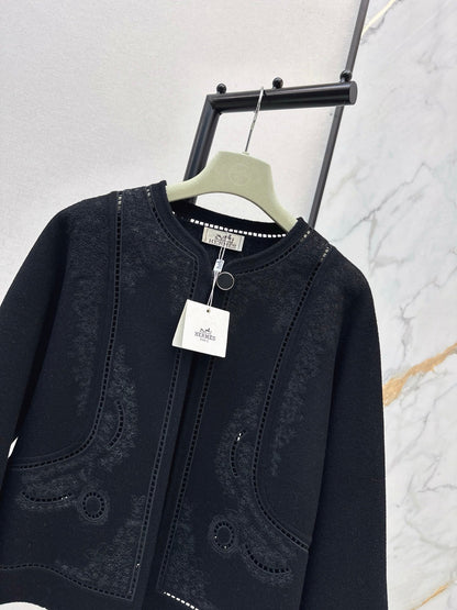 Herm NEW Embroidered cashmere jacket