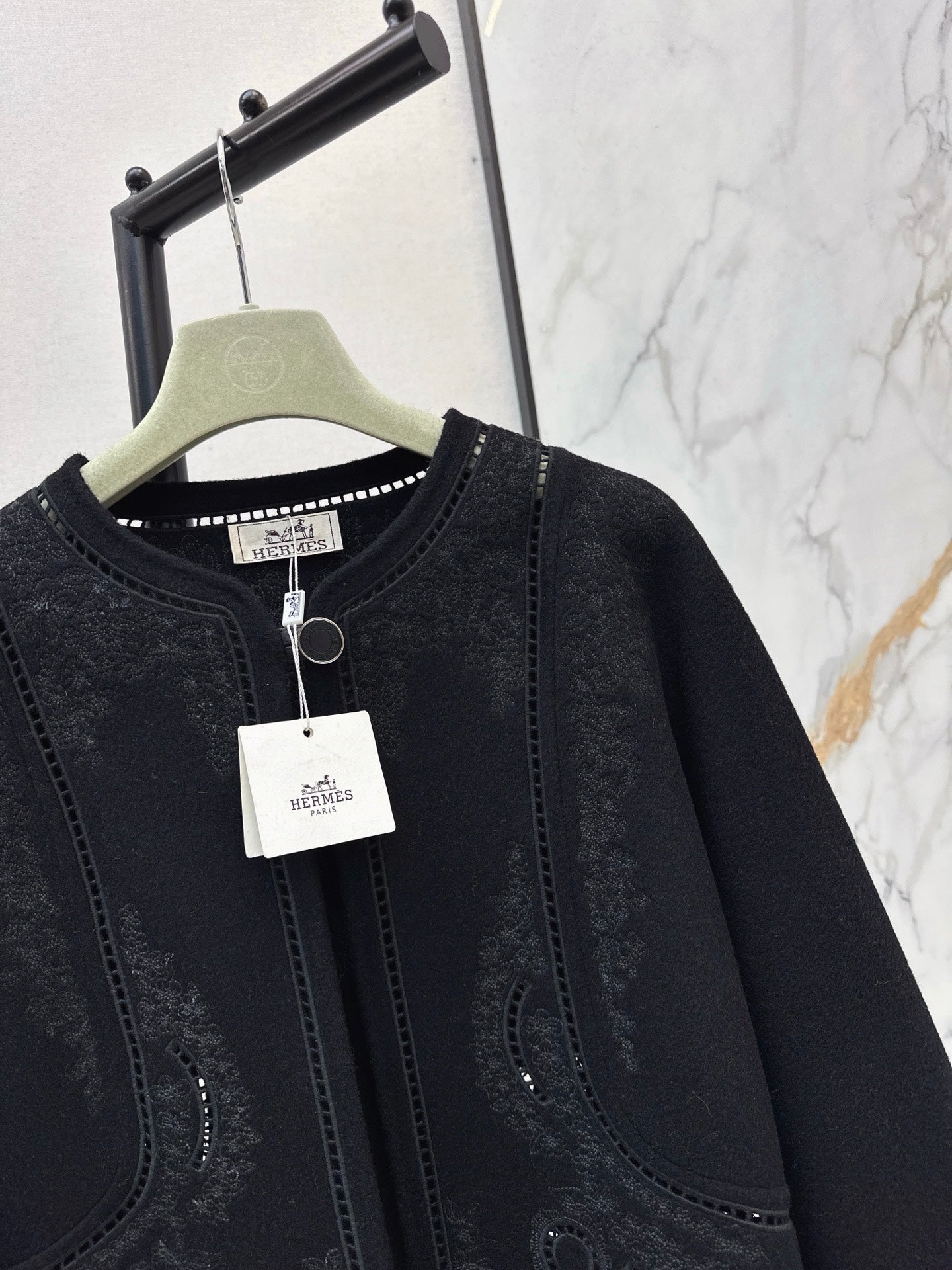 Herm NEW Embroidered cashmere jacket