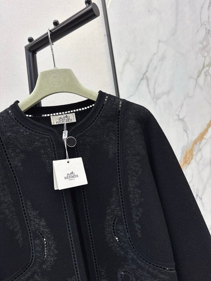 Herm NEW Embroidered cashmere jacket