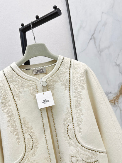 Herm NEW Embroidered cashmere jacket