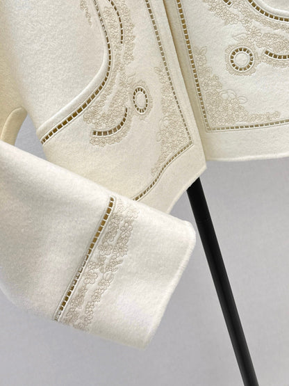 Herm NEW Embroidered cashmere jacket