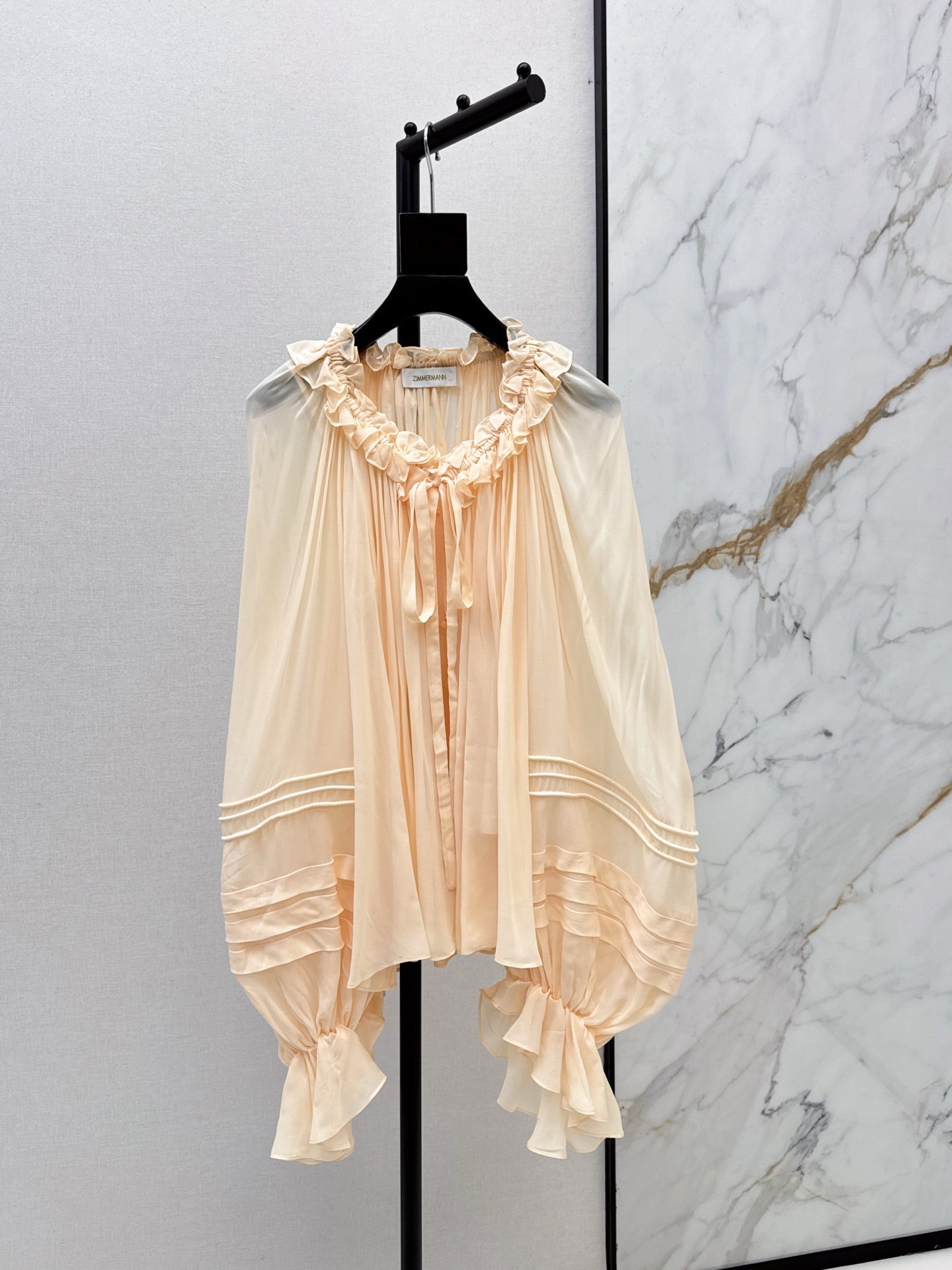 Zimm NEW Silk puff sleeve shirt