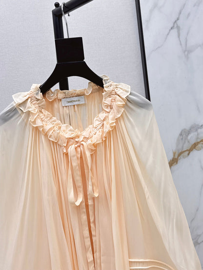 Zimm NEW Silk puff sleeve shirt