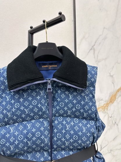 Louis NEW Denim vest down jacket