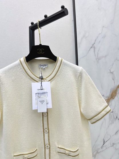 Chan NEW Short-sleeved knitted cardigan