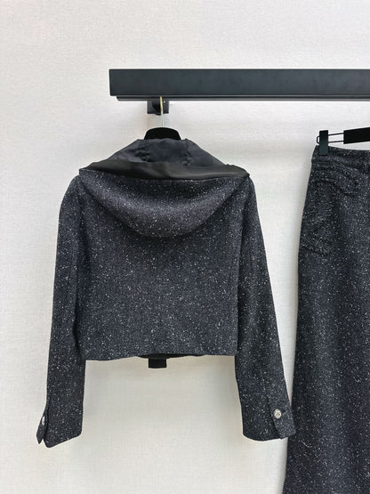 Chan NEW Houndstooth woven coat