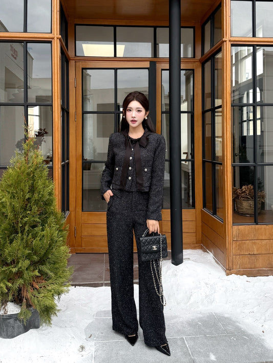 Chan NEW Houndstooth woven coat