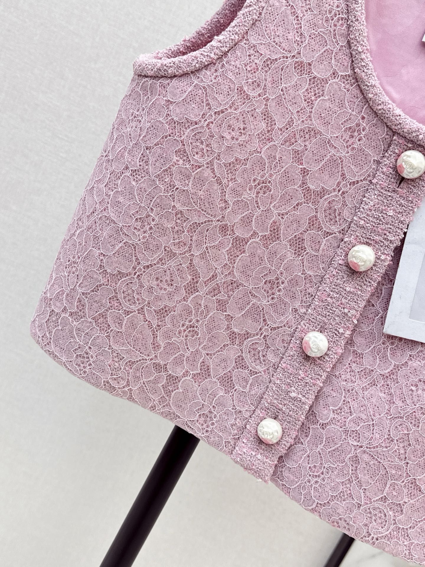 Chan NEW Tweed Lace Vest