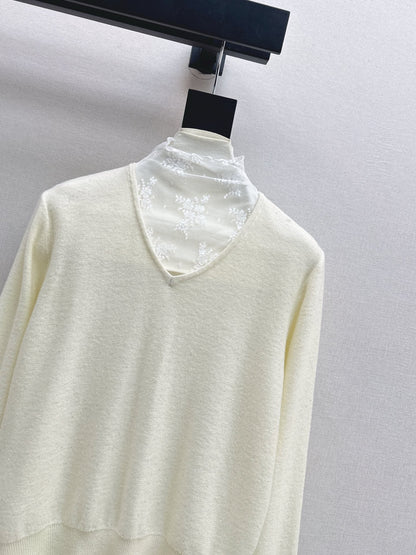 Es NEW Lace wool sweater