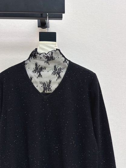Es NEW Lace wool sweater