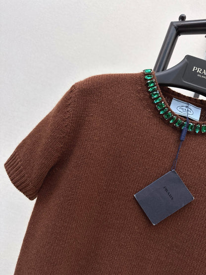 Pra NEW Cashmere short-sleeved sweater