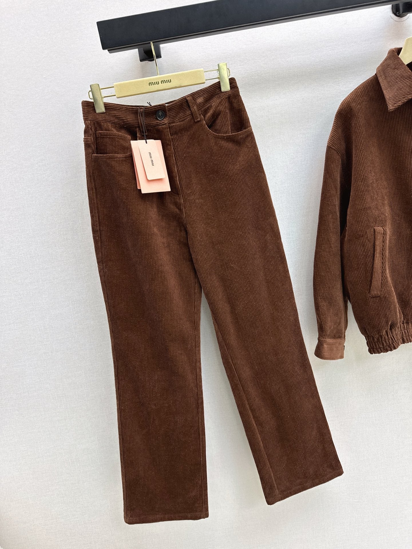 Miu NEW Corduroy straight leg pants
