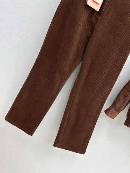 Miu NEW Corduroy straight leg pants