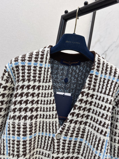 Louis NEW Houndstooth Jacquard Cardigan