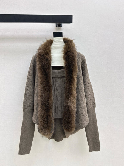 Miu NEW  knit tank top cardigan