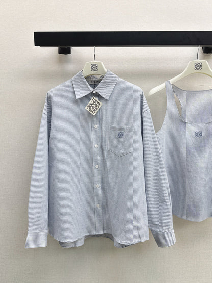 Loe NEW Striped vest  shirt set