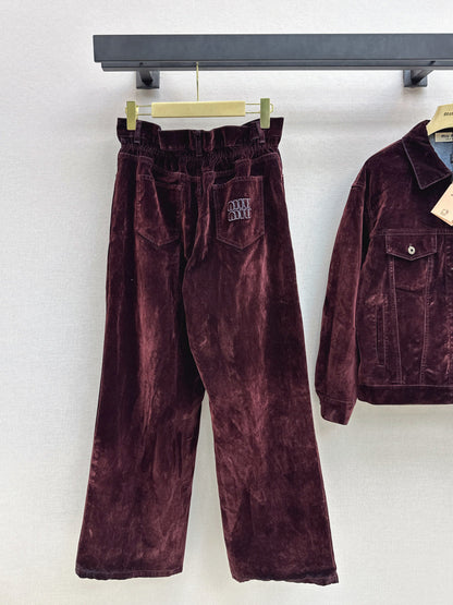 Miu NEW velvet pants