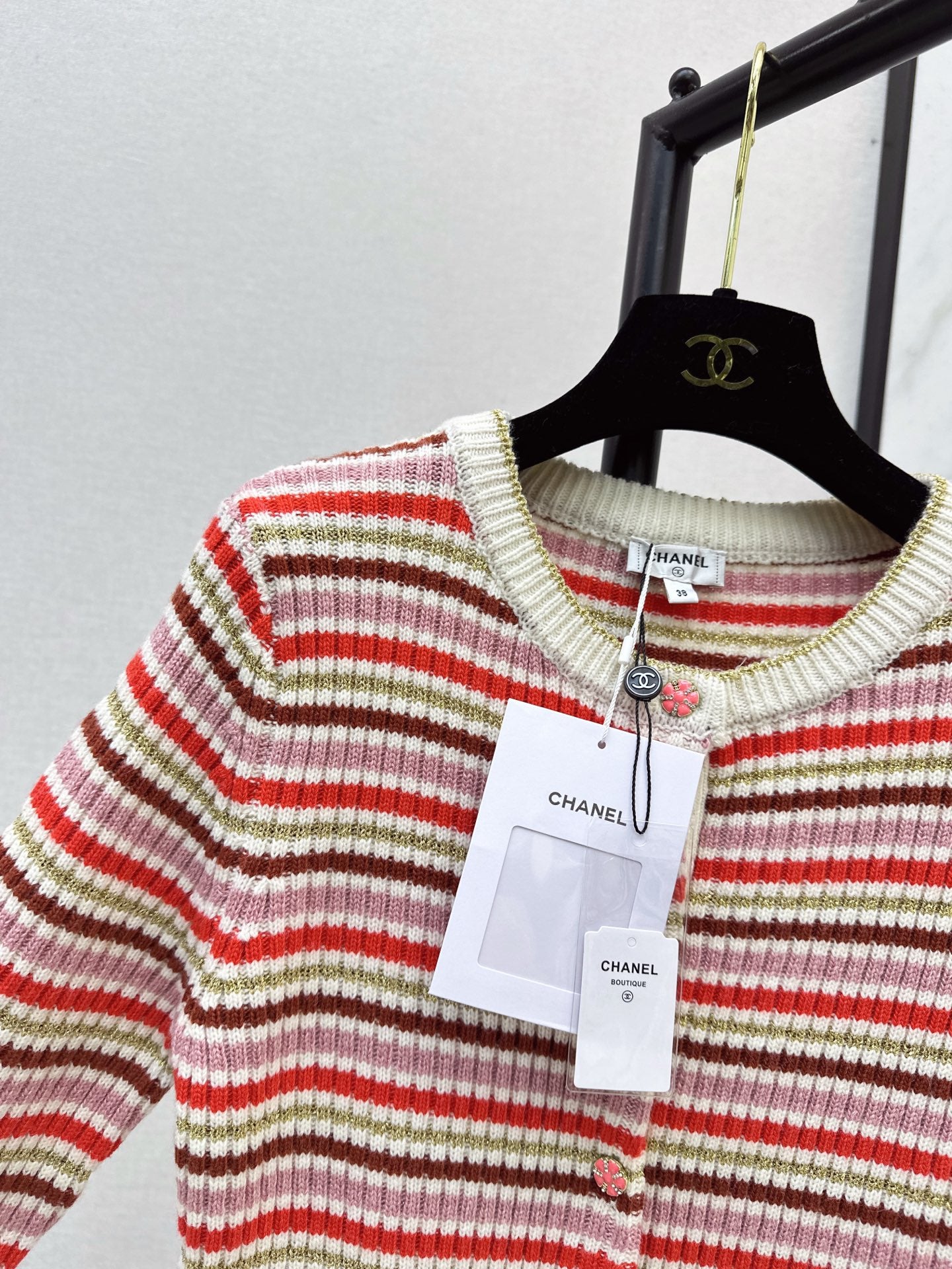 Chan NEW striped knit cardigan