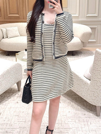 CD NEW striped cardigan
