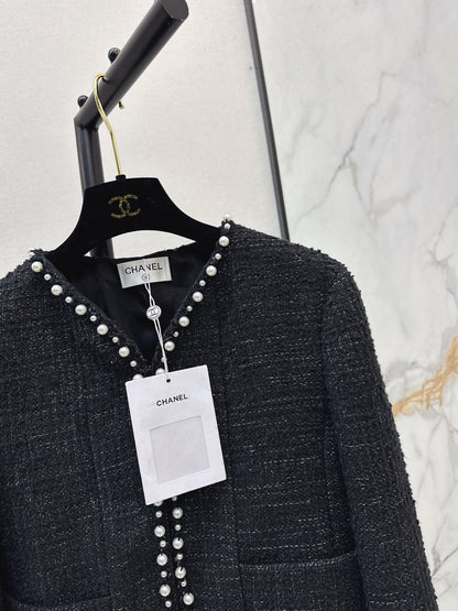 Chan NEW beading tweed jacket