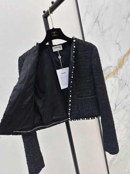 Chan NEW beading tweed jacket