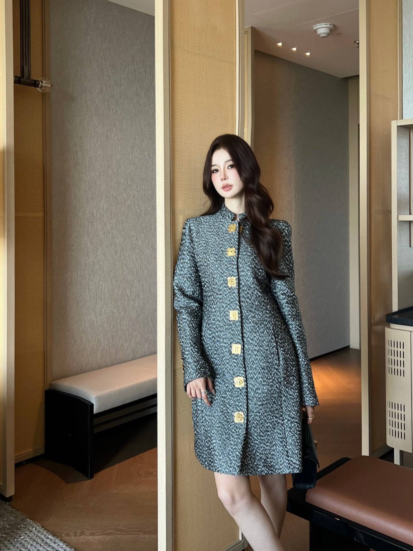 Schl NEW woven long jacket