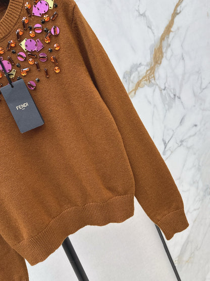 Fend NEW Beaded sweater