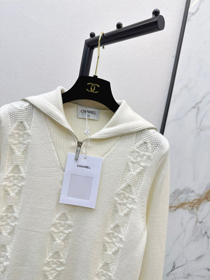 Chan NEW zip knitted sweater