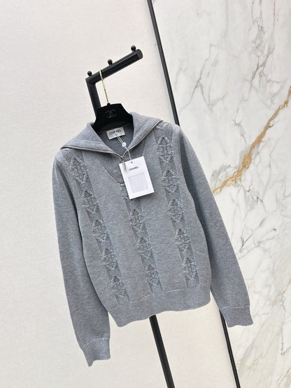 Chan NEW zip knitted sweater