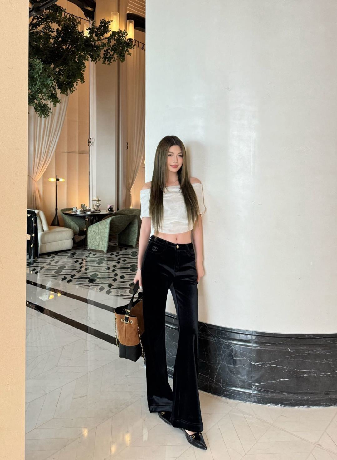 Chan NEW Velvet flared pants