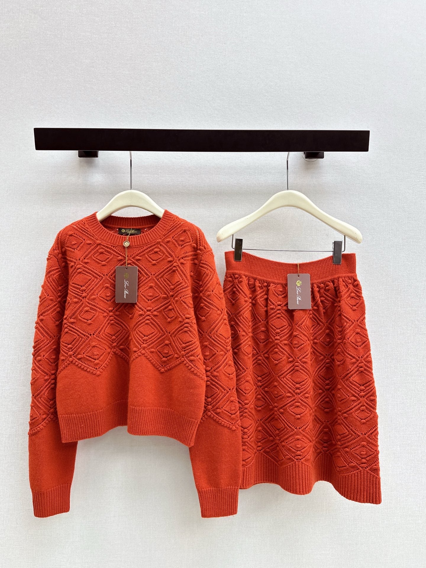 Loro NEW Jacquard sweater  skirt suit
