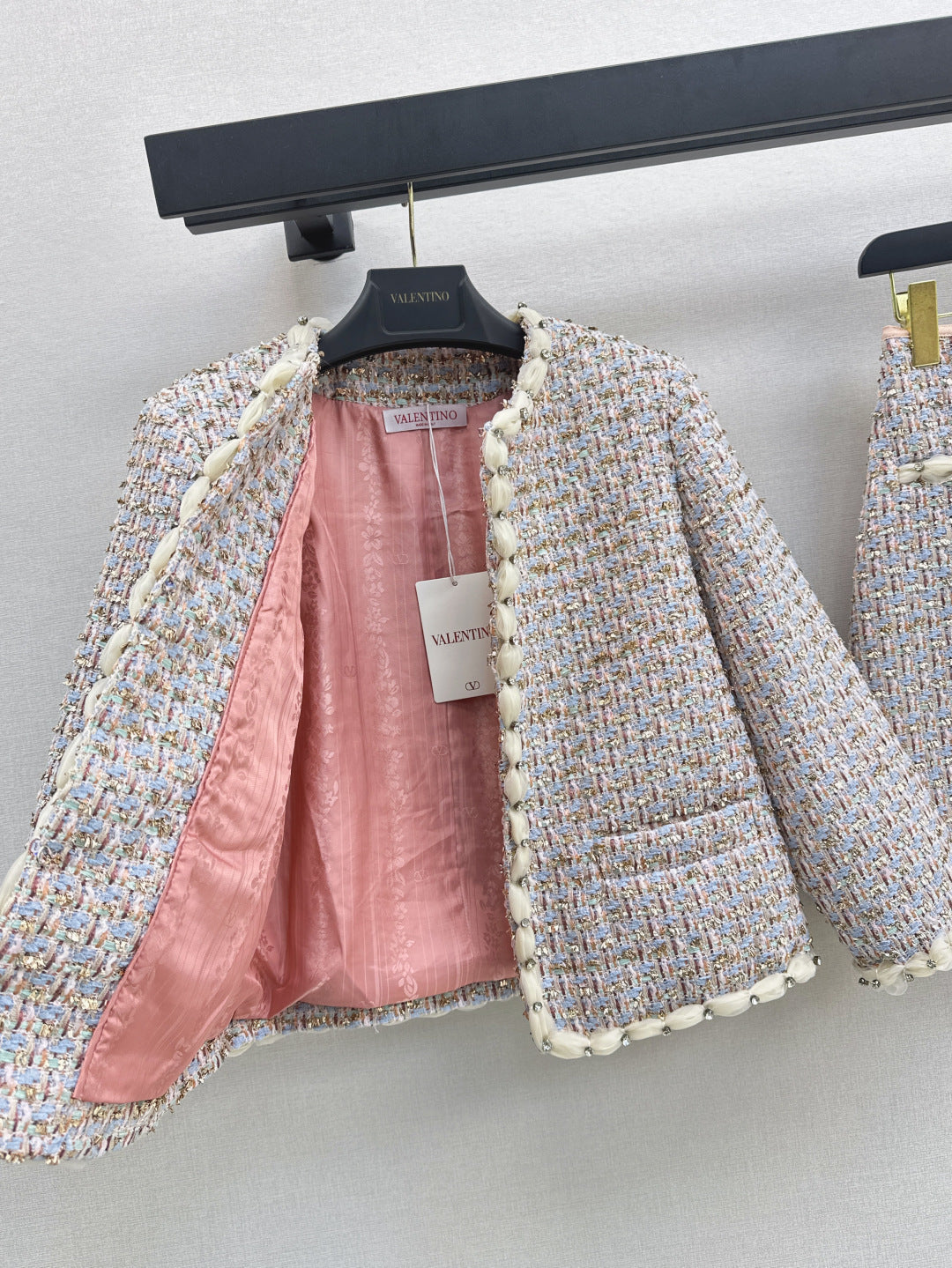 Va1en NEW woven Jacket + Skirt Set