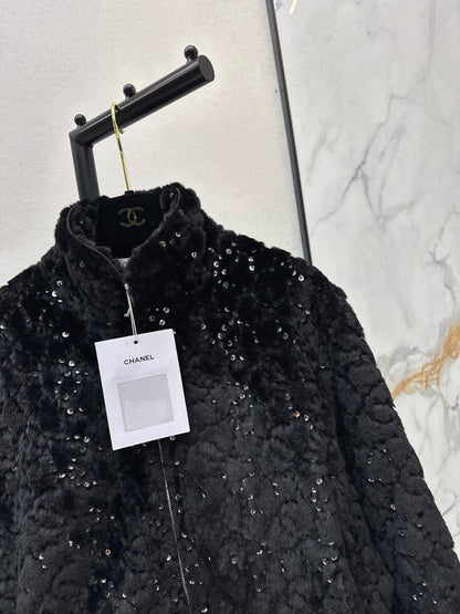 Chan NEW zipper fleece jacket