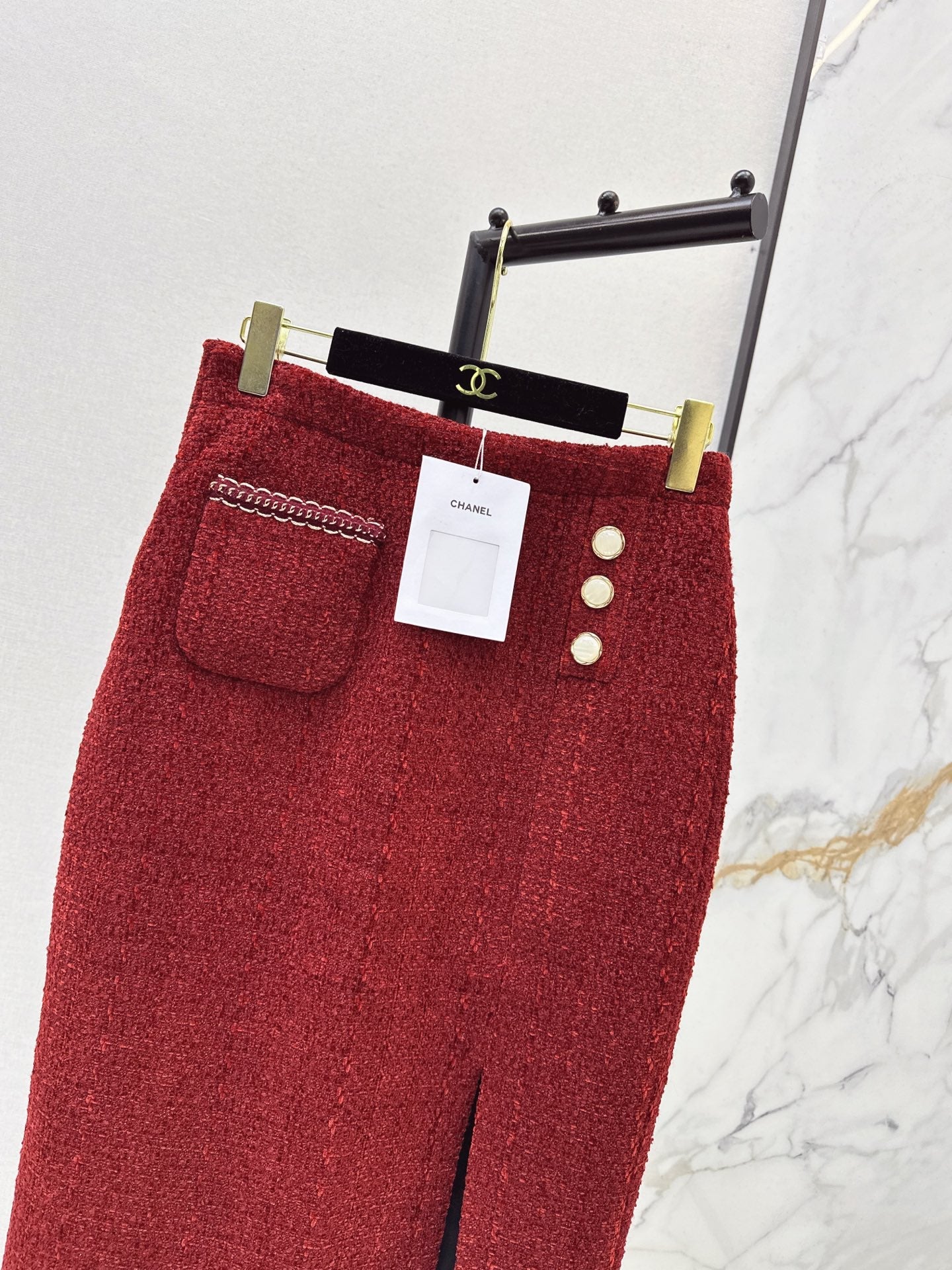 Chan NEW woven A-line skirt