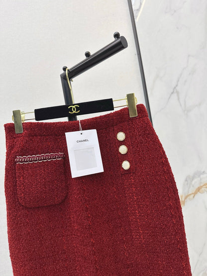 Chan NEW woven A-line skirt