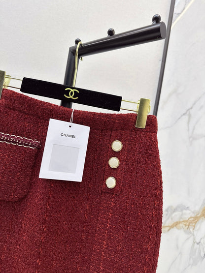 Chan NEW woven A-line skirt