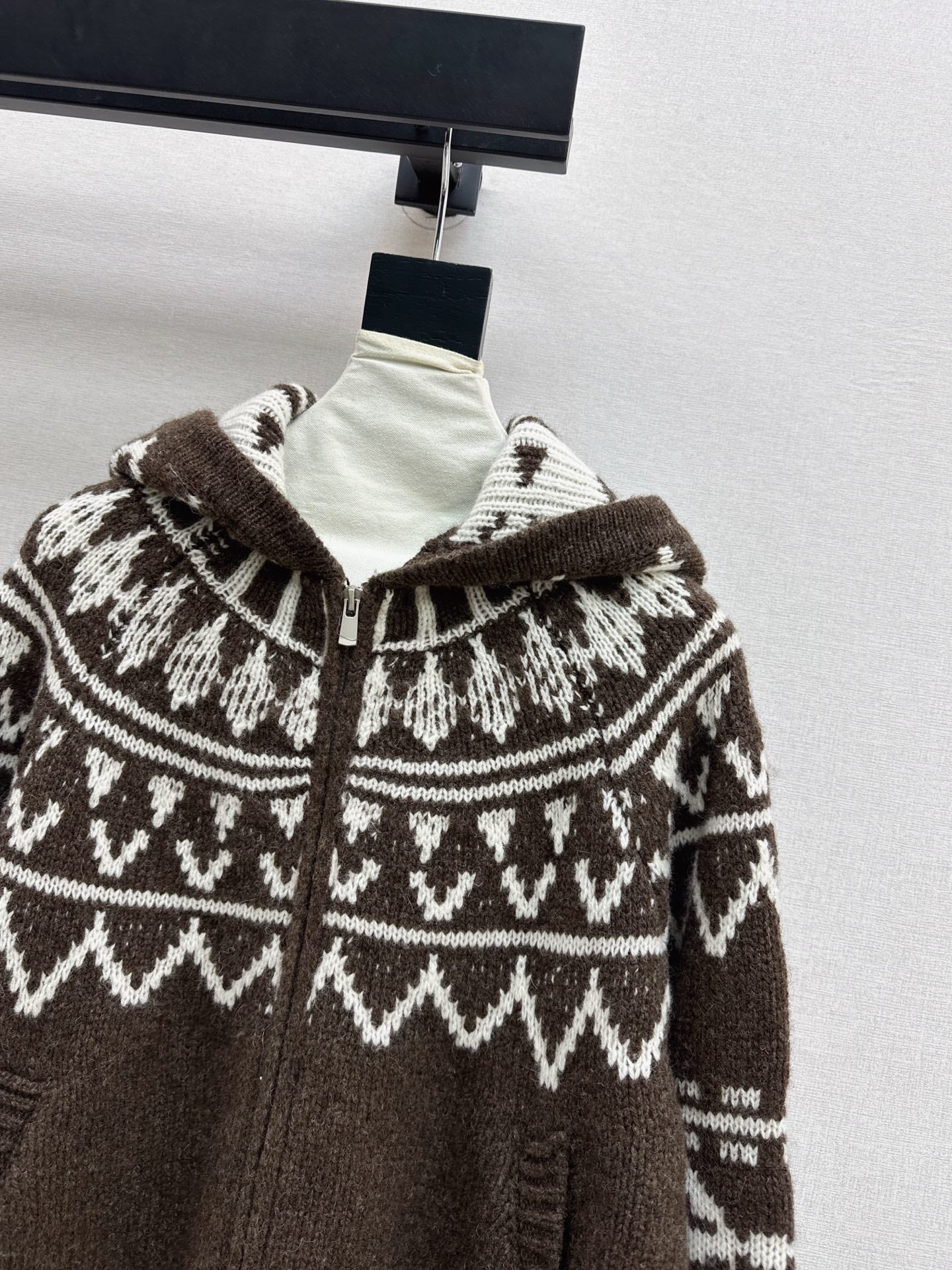 Loro NEW fair isle hooded cardigan