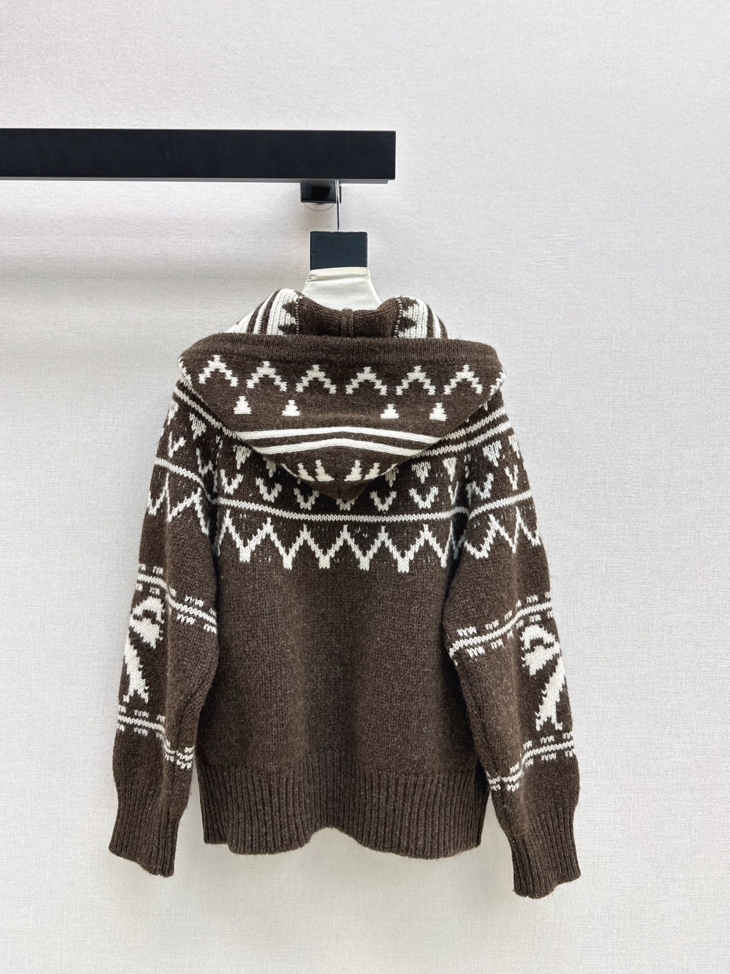 Loro NEW fair isle hooded cardigan