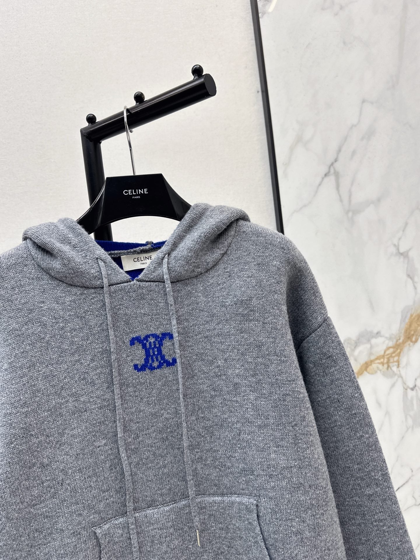 Ce1i NEW Hooded jacquard sweater