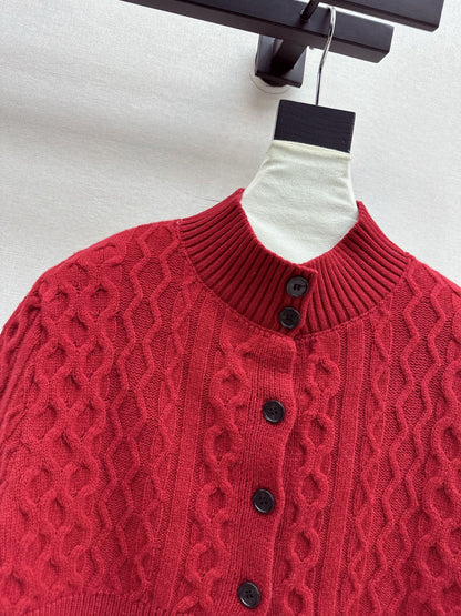 Chan NEW Knitted cape sweater set