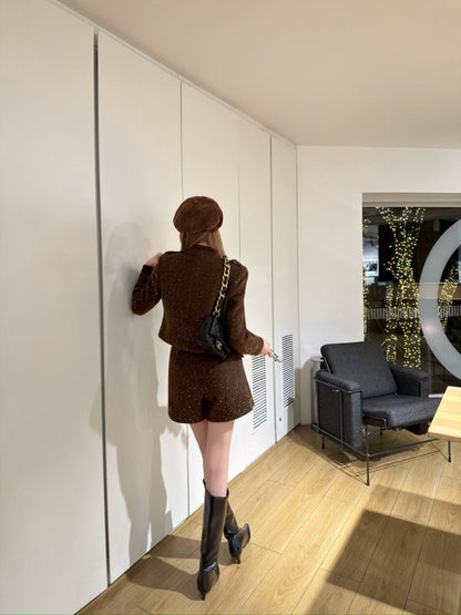 Ba1 NEW button jacket divided skirts set